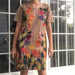 wool floral Anthropologie dress